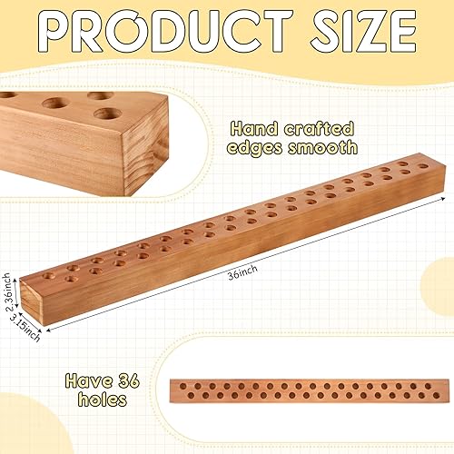 Miniatura 2 de Mumufy Portavelas cónicos de madera para centro de mesa, color marrón oscuro, gigante, de madera, para fiesta de cumpleaños, candelabros de granja,