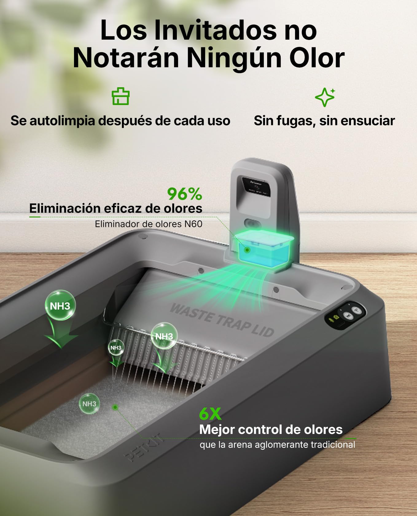 PETKIT PUROBOT Crystal Duo Arenero Gatos Autolimpiable, Cámara AI, Arenero Autolimpiable para Gatos, Limpieza Bidireccional, Bandeja Reemplazable, Seguimiento Sanitario, Eliminación de Olores, Gris