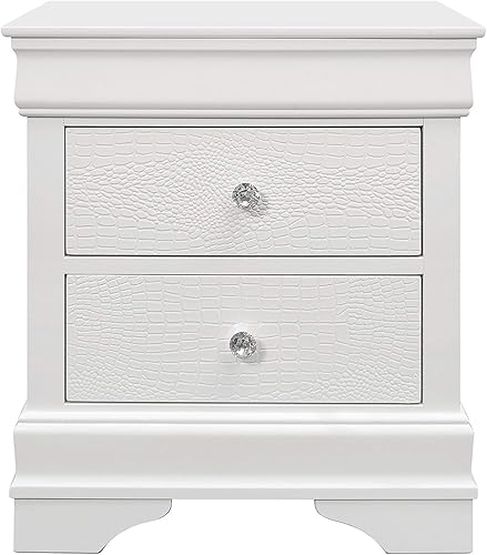 Miniatura 8 de Global Furniture USA Pompei Mesita de noche con acabado gris, gris metálico