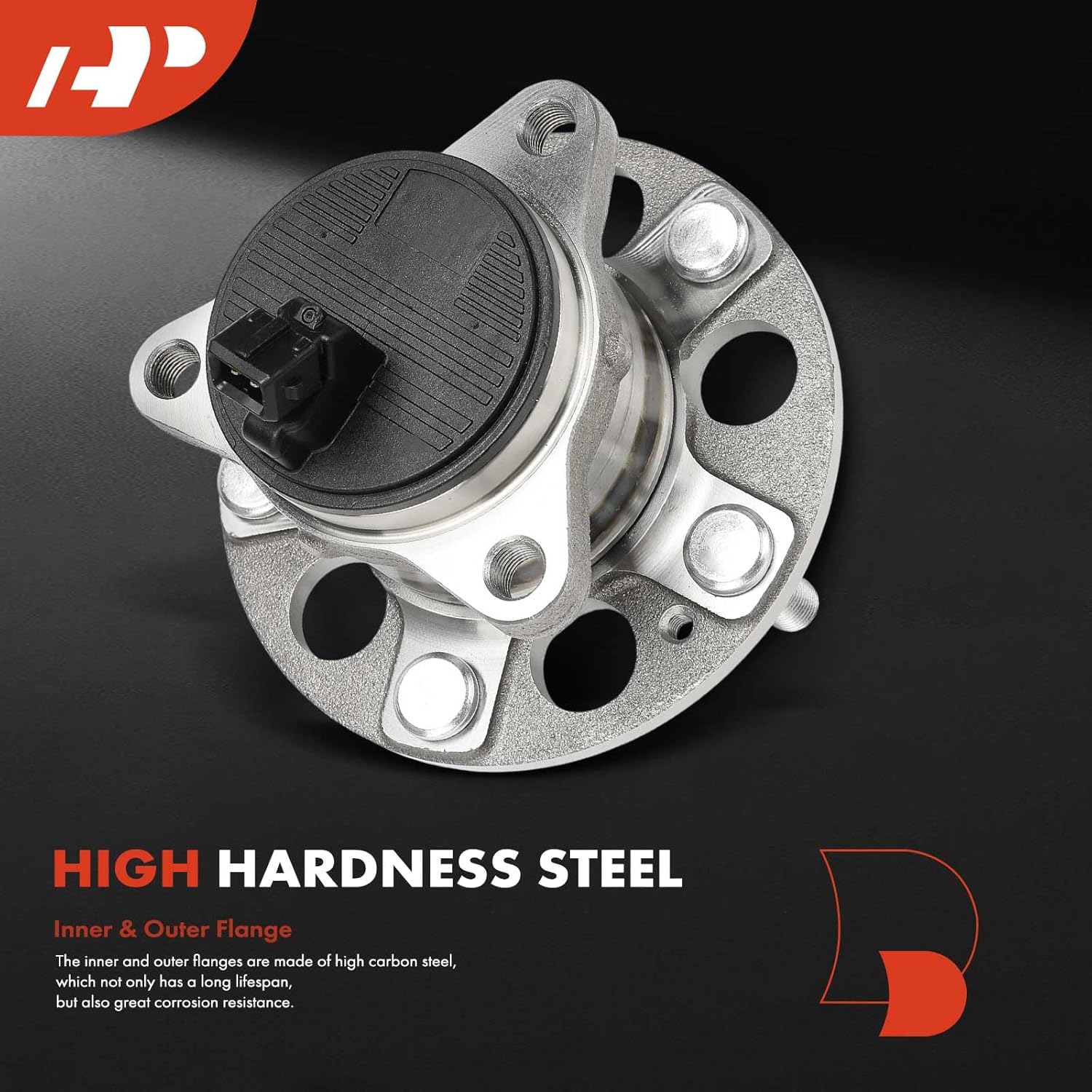 A-Premium Rear Wheel Bearing and Hub Assembly with ABS & 5-Lug Compatible with Hyundai Kona Electric 2019-2023 & Kia Niro EV 2019-2022