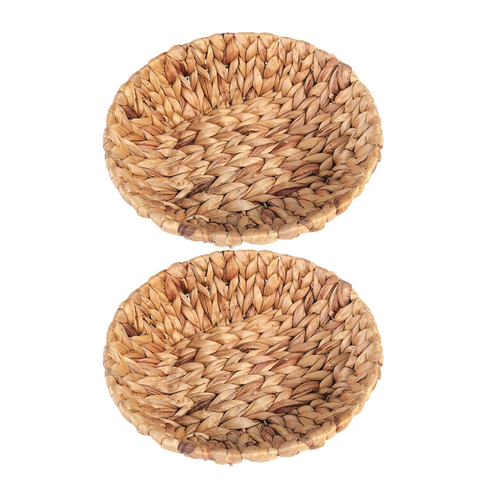 Round Handwoven Water Hyacinth Bin for Storing Toy Clothes Towels Living Room Bedroom Round Storage Basket