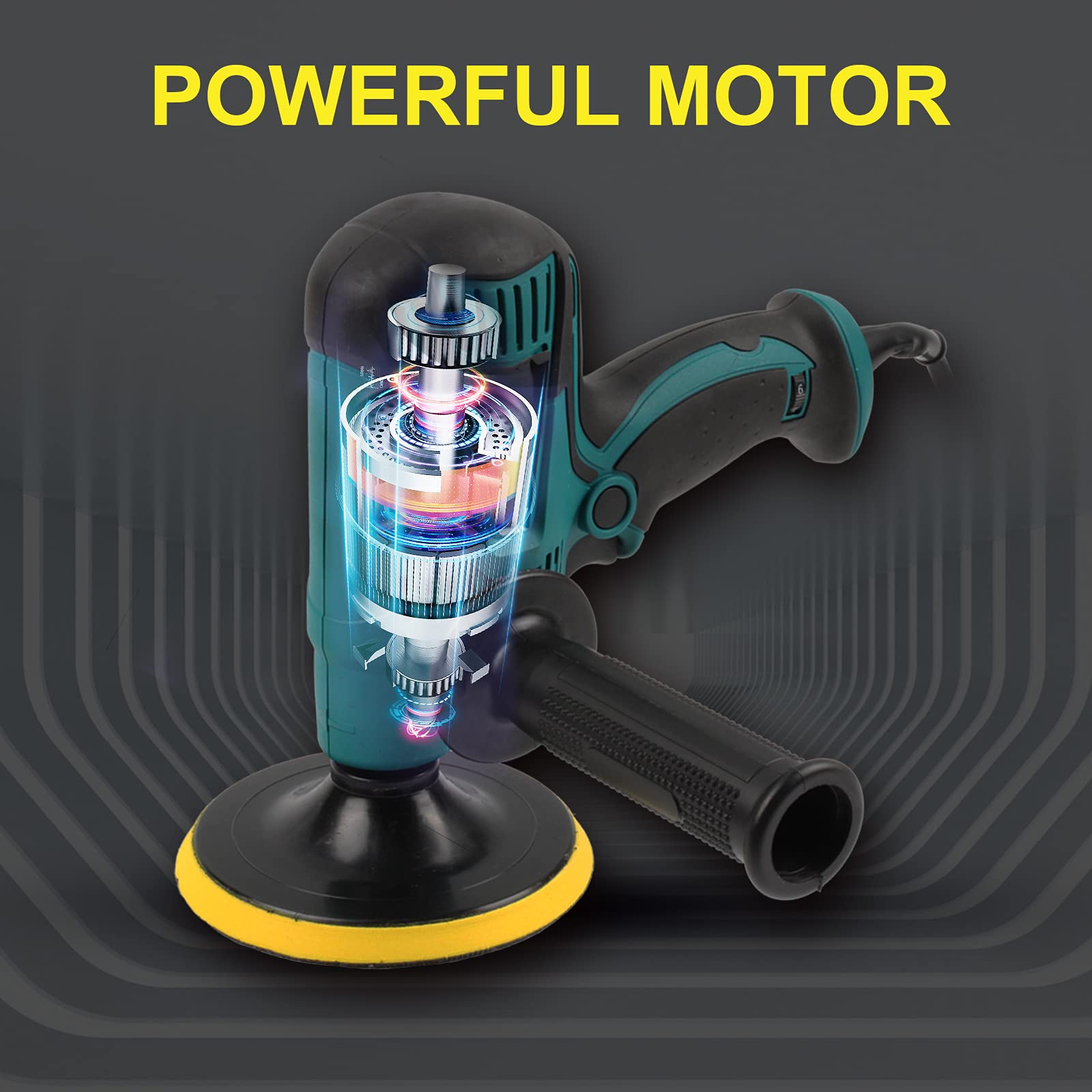 Lucidatrice elettrica per Auto, Macchina per ceratura elettrica a velocità Regolabile, lucidatrice Cordless Portatile, Batteria al Litio, per lucidare mobili per Auto.