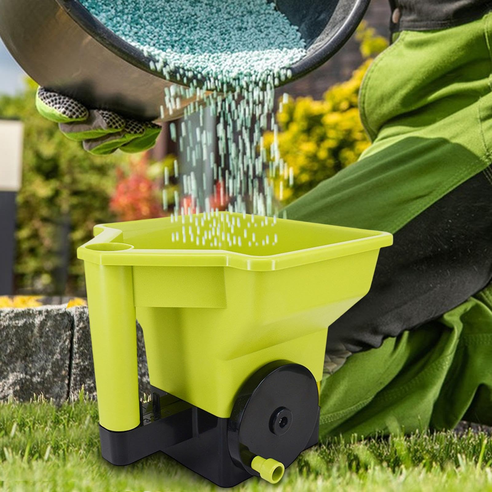 Épandeur d'engrais | Shaker Ergonomique portatif pour semoir de pelouse Manuel pour Jardin, Cour, Fonte, Trottoir, Route