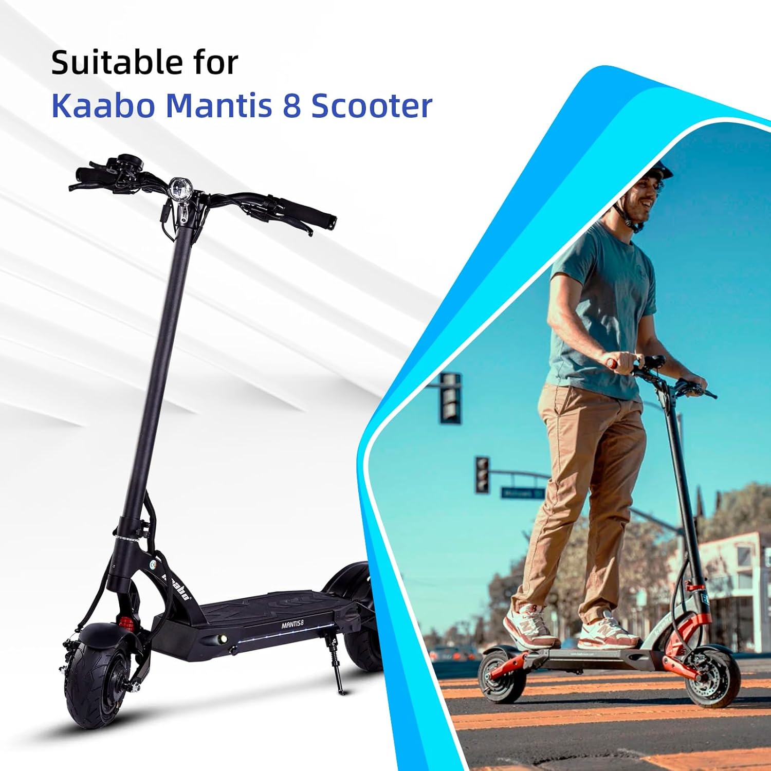 ulip 8x3.00-5 Tubeless Tire 8 Inch Off-Road Vacuum Tire for Kaabo Mantis 8 Electric Scooter Accessories Rear Front Tire 2 PCS