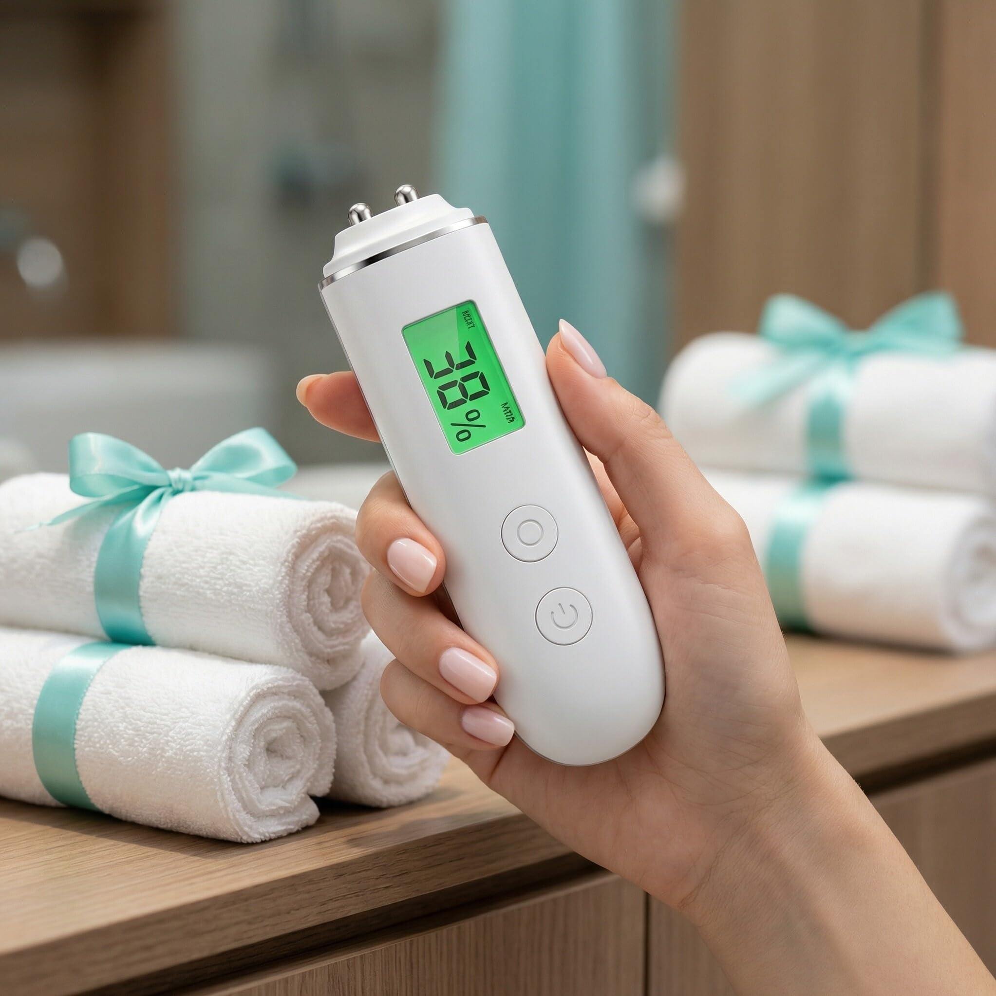 CLISPEED Dispositivo di Analisi della Pelle Digitale per Viso Sensore di Idratazione e Misuratore di Sebo Portatile, Monitor Dell’idratazione Cutanea Display Chiaro per Cura della Pelle