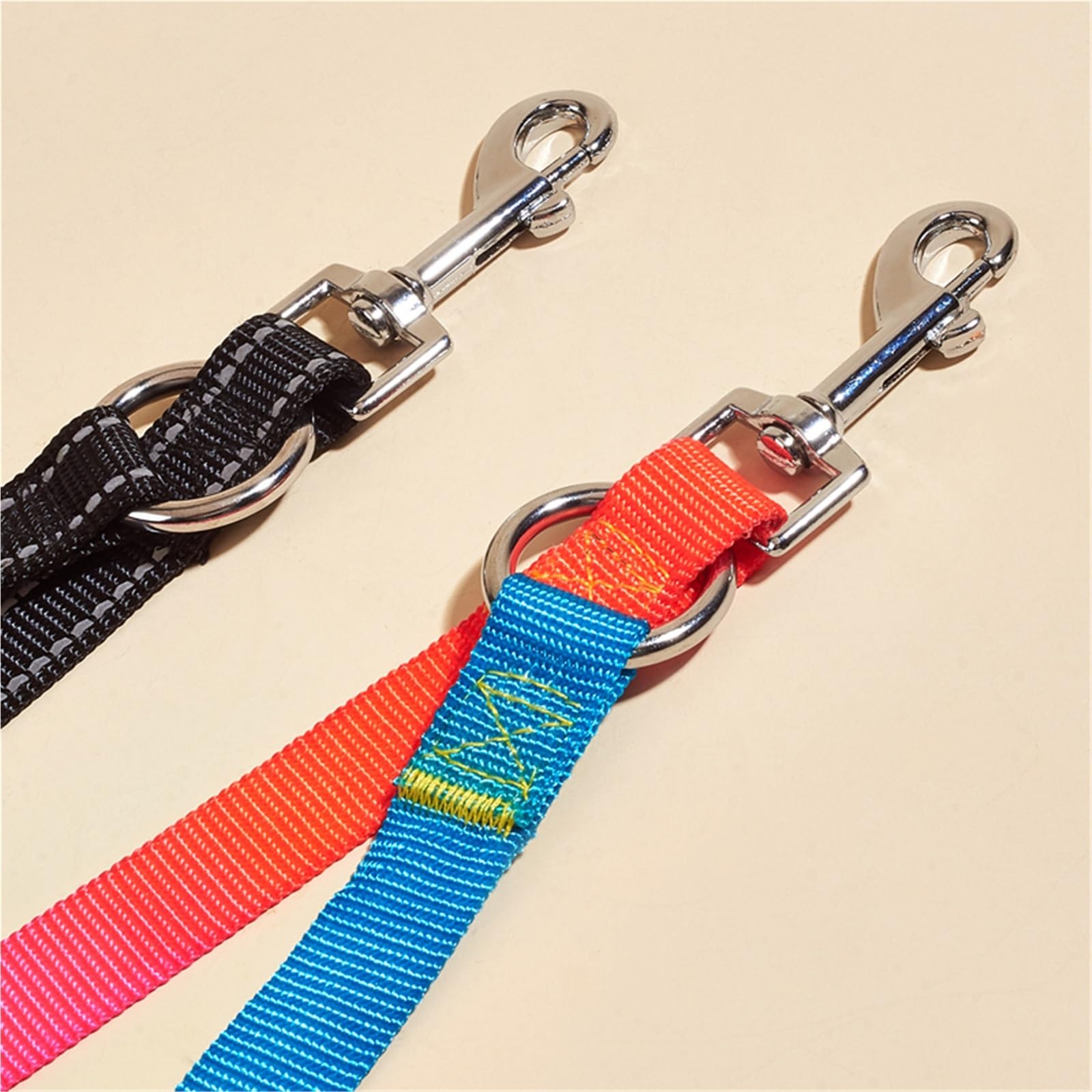 Ceinture de Traction pour Chien Laisse en Nylon Souple for Chiens de Compagnie, Corde Traction Mains Libres for Grands(Black)