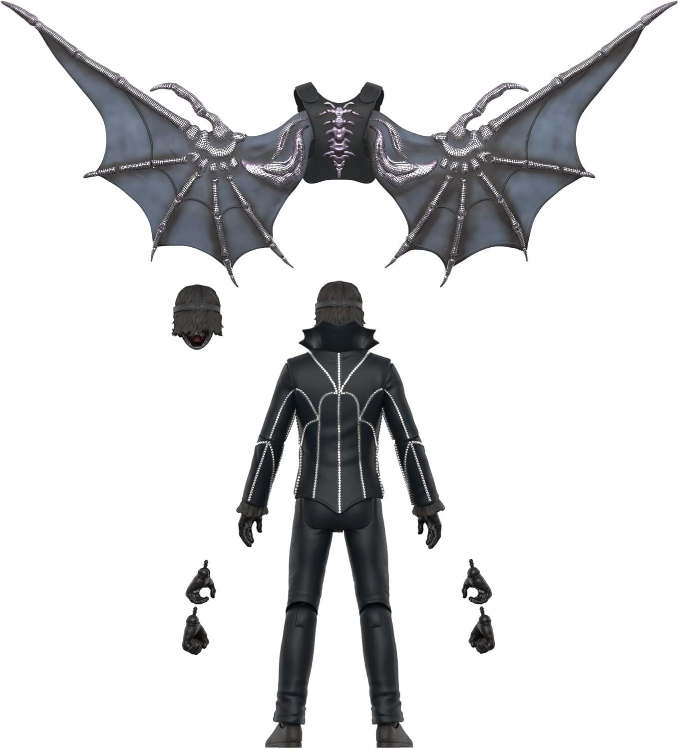Super7 ULTIMATES! Ghost Papa V Perpetua (Bat Wings) - 7" Ghost Action Figure with Accessories - Heavy Metal Collectibles and Retro Toys