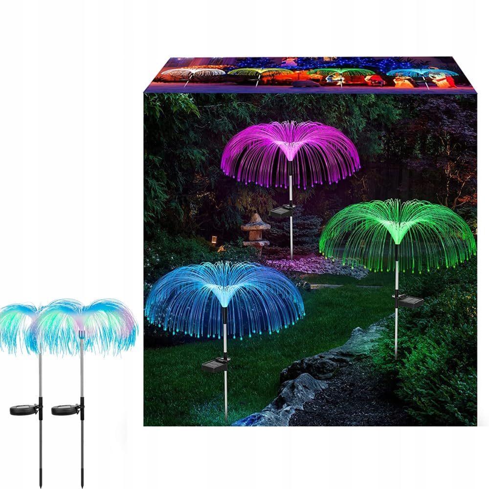 Jellyfish Solar Garden Lights,2 Pack Solar Garden Lights | Double-Layer Jellyfish Solar Yard Lights, Outside 7 Color Changing Decoration, Waterproof Decorative Stake Light for Landscape (B0D92F1TSS) Amazon Price History, Amazon Price Tracker