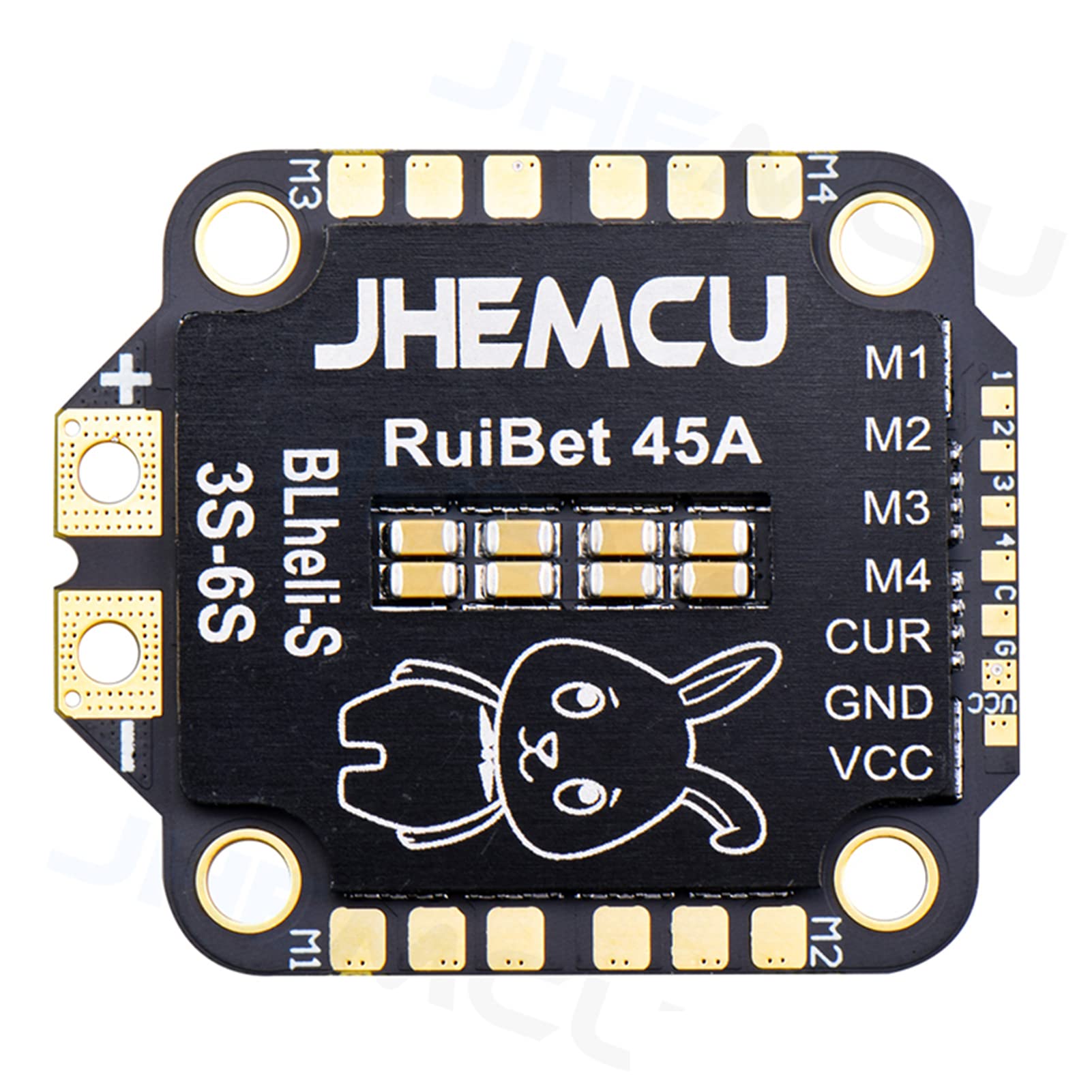 Zestaw JHEMCU ESC do Samolotu Zestaw ESC Samolot Combo RuiBet 55A 4 w 1 BLHELI S Dshot600 3 6S 30,5 Mm M4 z Miernikiem Prądu do Części FPV Freestyle (45A)