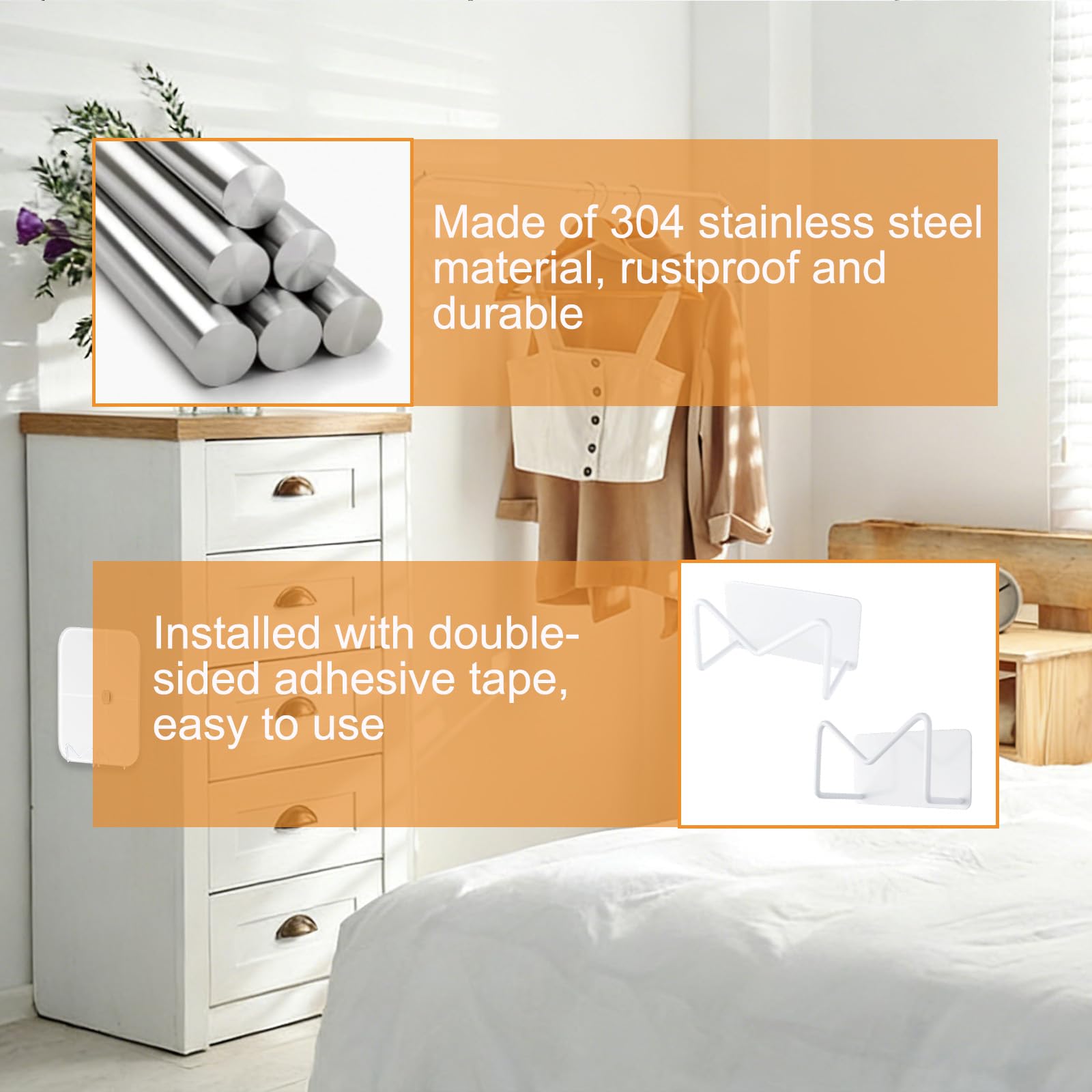 MOROBOR Support pour balance mural, 4 pièces - Support auto-adhésif ajustable polyvalent pour balance intelligente - Idéal pour la maison, le gymnase, la salle de bain, la chambre, la cuisine, la
