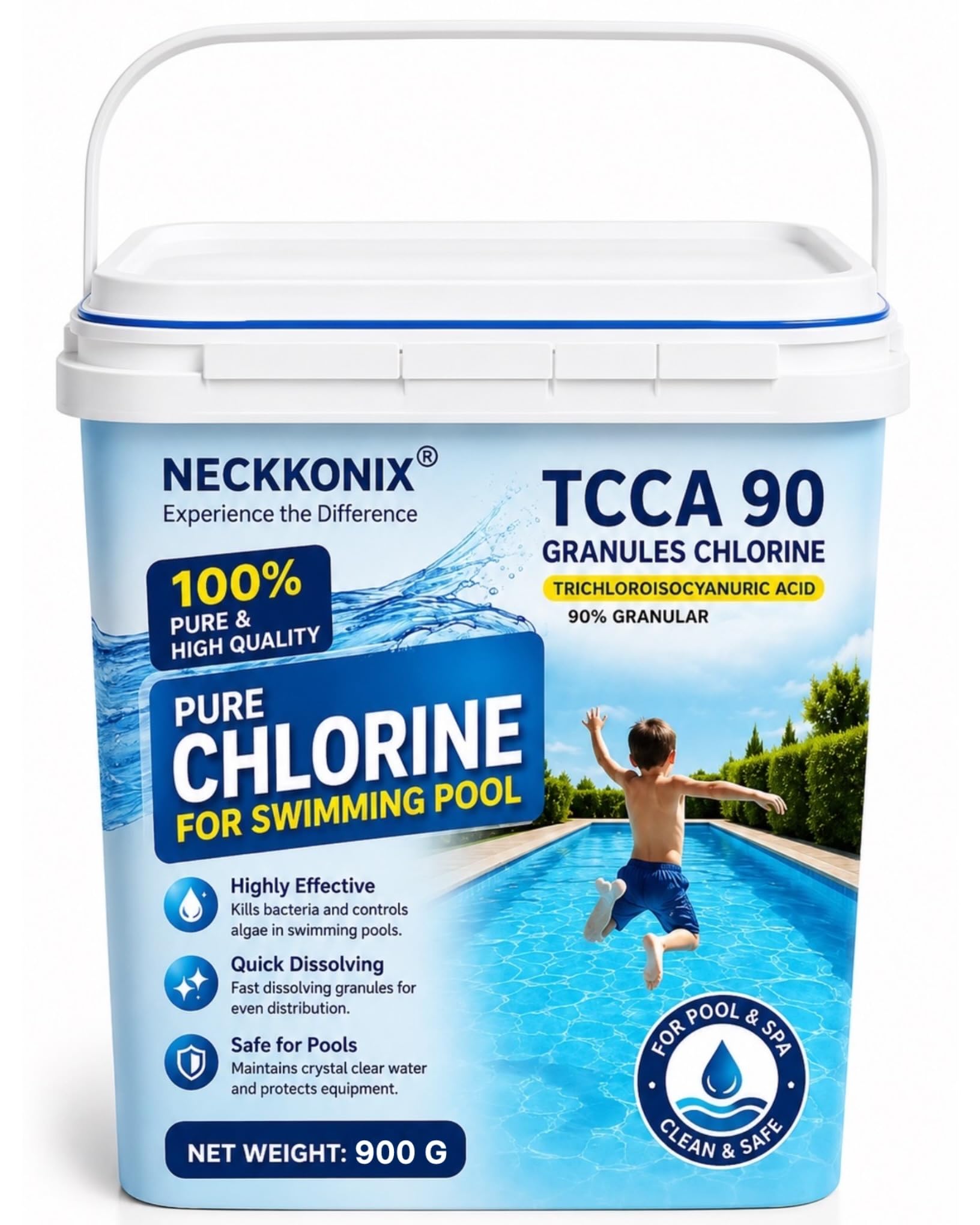 TCCA 90 Granules 900 Grams Chlorine for Swimming Pool Imported Pack-image-31