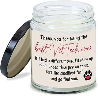 MEDROC Vet Tech Candle Thanks for Being The Best Vet Tech Thank You Gift for Vet Tech Coworker Women Men, Birthday Christmas Gift for Vet Tech, Veterinary Technician Week Gift for Vet Tech Home Decor