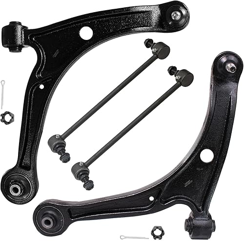 Miniatura 72 de Detroit Axle - Kit de brazos de control delanteros de 4 piezas para Nissan Cube 2009-2014, Nissan Versa 2007-2012 2 brazos de control inferiores con