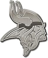 Vista 11 de Rico Industries NFL Football Standard Oval Antique Nickel Auto Emblem for Car/Truck/SUV