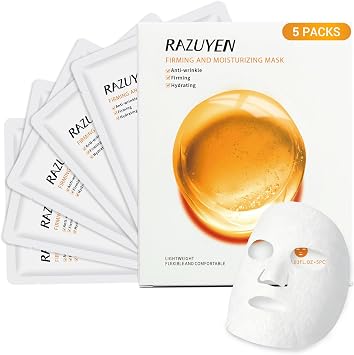 Firming Face Sheet Masks 5 Sheets, with Hyaluronic Acid & Peptides