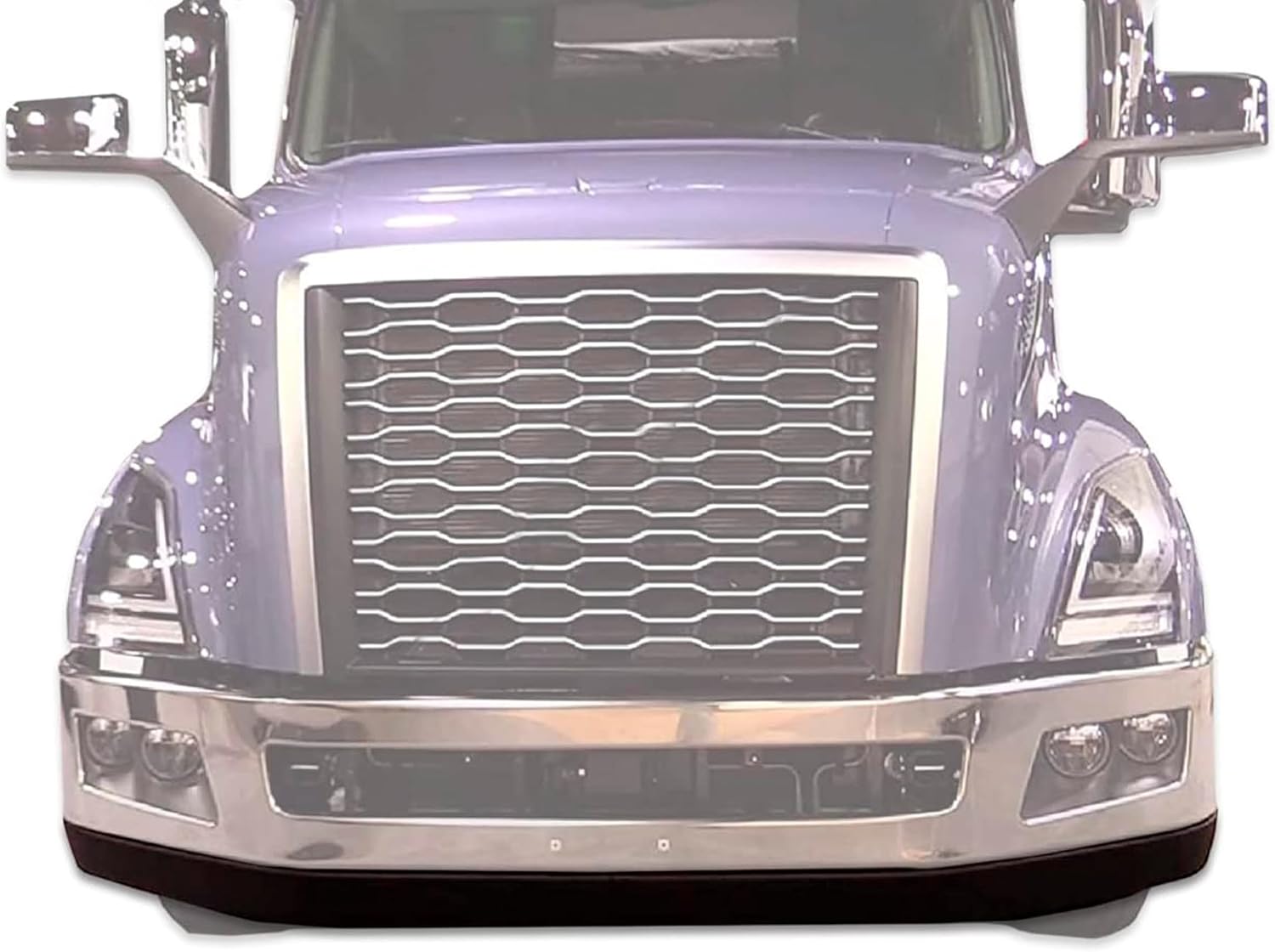 KOZAK Aftermarket Replacement Fiberglass Lower Lip Spoiler fit Bumper Truck Models Compatible with Volvo VNL 2018 and Newer Truck Models. Plus Logo and KOZAK Vest