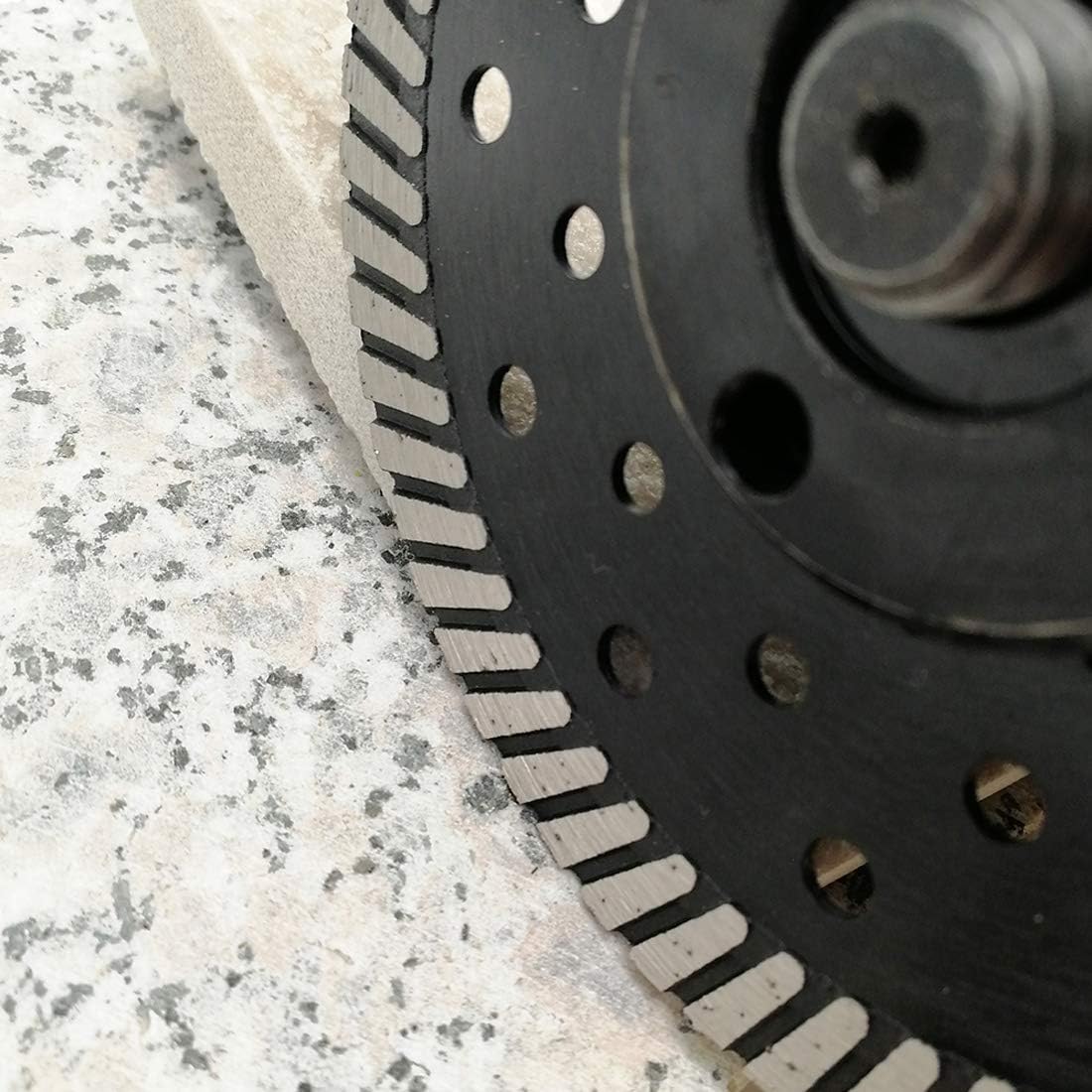 SHDIATOOL 7-Inch Diamond Narrow Turbo Saw Blade with Multi Holes Cutting Disc for Tile Granite Marble Concrete Pack of 2