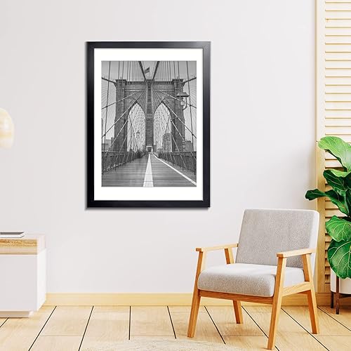 Miniatura 6 de LaVie Home Marco para póster de 20 x 28 pulgadas, color negro, para exhibir imágenes de 18 x 24 pulgadas con paspartú o de 20 x 28 pulgadas sin