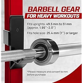 Yes4All J-Hooks Barbell Holder for Power Rack - J Hook Weight Rack / Fitness Racks J Hook - Fit 2x2 inch Square Tube (Pair)
