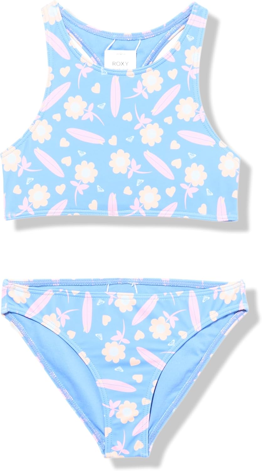 Roxy Girls' Lorem Crop Top Swimsuit Set