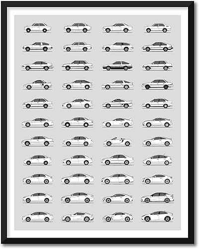 Miniatura 92 de Handmade Poster compatible with Chevy Print Wall Art Handmade Decor of the Best of Chevy Generations History Evolution 8x10" (Unframed) Satin Print