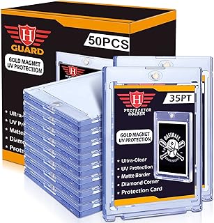 50ct Magnetic Card Holders Cases, 35pt Baseball Cards Protectors Fit for Sports Cards, MTG Cards, YUGIOH Cards, Standard Cards Storage and Display