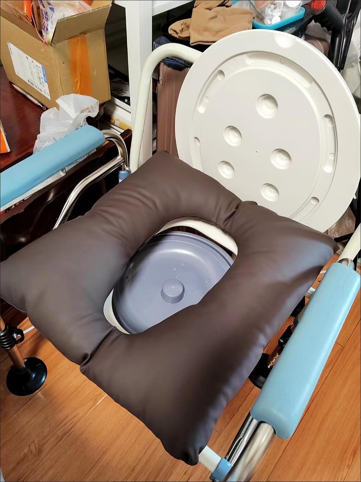 Cojín antiescaras para Silla de Inodoro, cojín para Silla de Ducha con Acolchado Grueso y Suave de algodón - Ideal para Silla de Ruedas y Silla de baño portátil