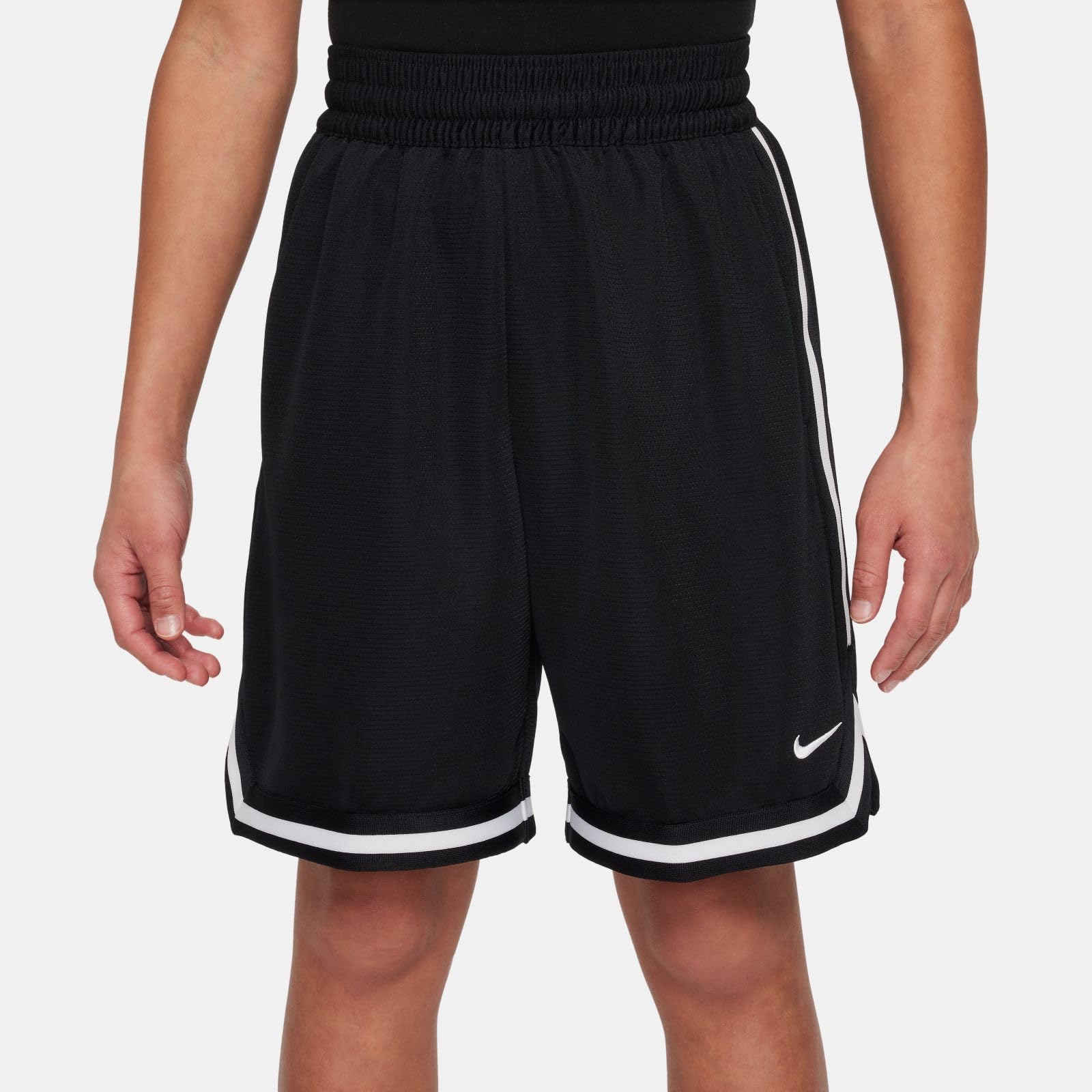 Nike Dri-Fit DNA FJ6802-010 Short de Basketball pour Enfants Plus âgés (garçons) Noir/Blanc Taille S