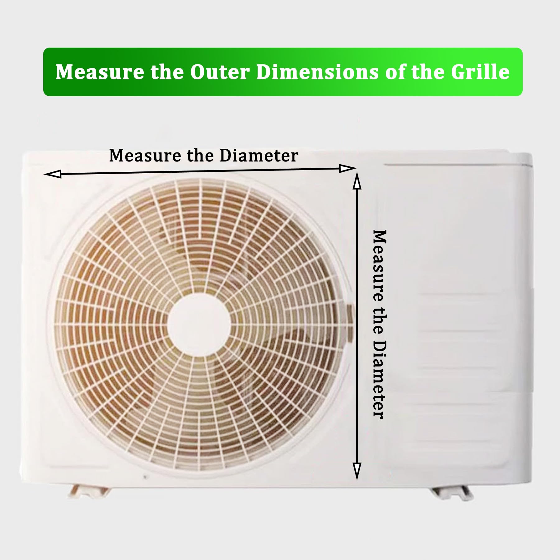 Deflettore anti-diretta condizionatore d'aria in acciaio inox, AC unità Esterne Copertura di Sfiato, Griglia di ventilazione per l'aria di scarico con lame mobili (Diametro 53 cm(φ20.9inch))