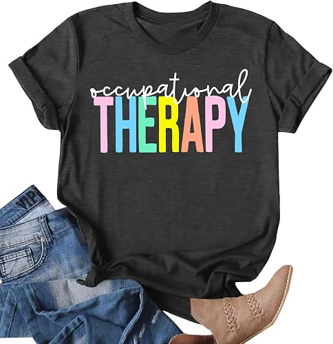 Ithalt Womens Occupational Therapy Shirts Therapist Shirt OT T-Shirt Mental Heal