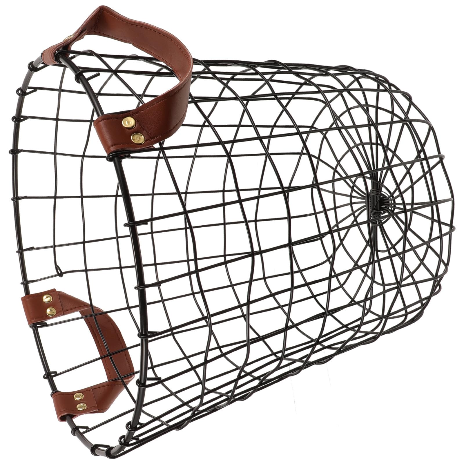 SHINEOFI Cesto Porta Legna Grande Capacità Manico Portatile e in Ferro Nero e Bordi senza Spigoli e Forma per Campeggio e Interno per Campeggio Interno