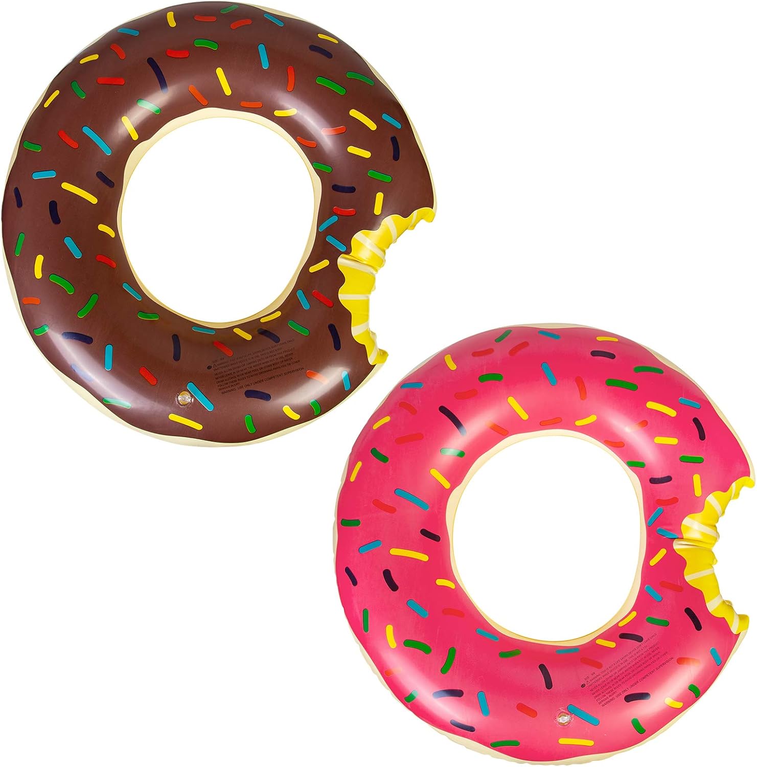 2 Pack Pool Floats for Kids, 26.3 Inch Donut Inflatable Pool Floats Swim Tubes Rings, Floating Swim Rings for Summer, Pool, Swim Raft, Games, Beach Party Decorations : Toys & Games