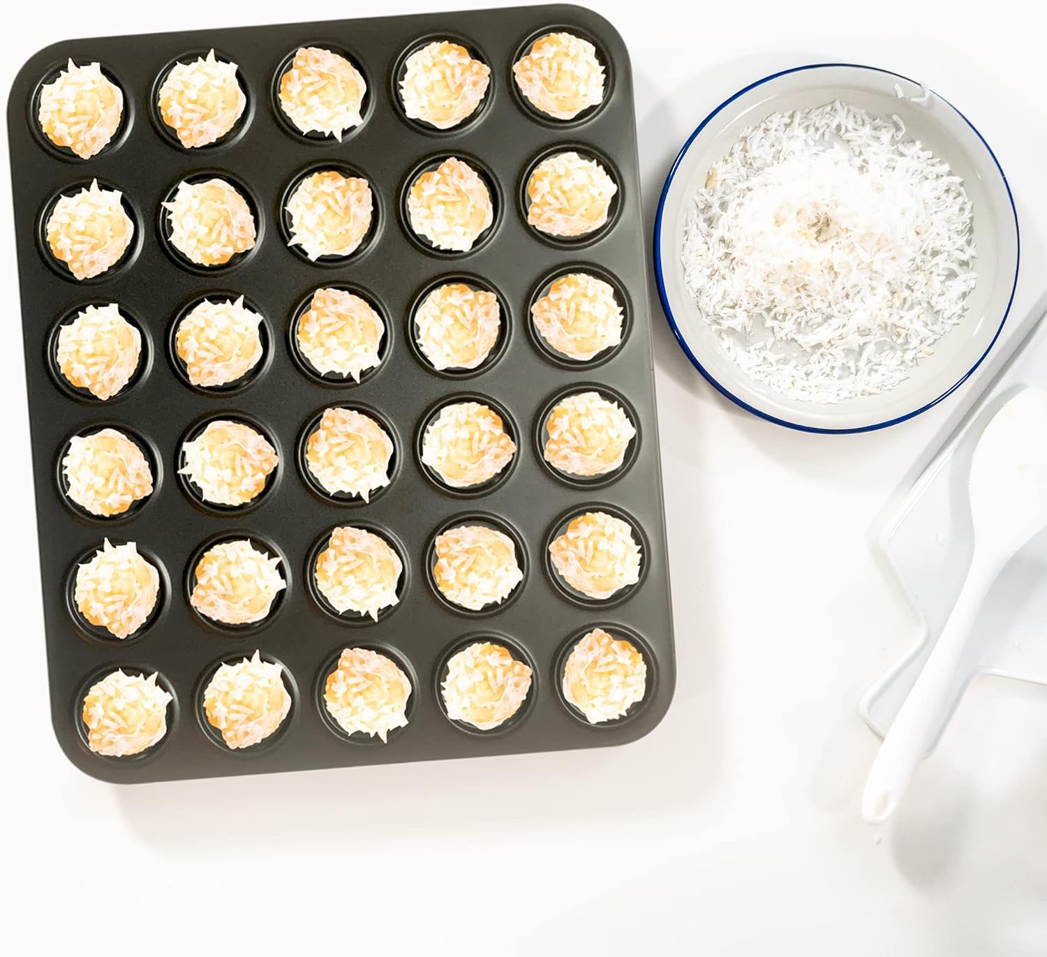 Fox Run Mini Macaron Baking Pan, 30 Small Cup Non-Stick Macaron Cookie Pan
