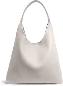 ショルダーバッグ・ポシェット Vegan Leather Half Moon Hobo Bag Cream Amazon.com: HOXIS Hobo Bags for Women Soft Vegan Leather