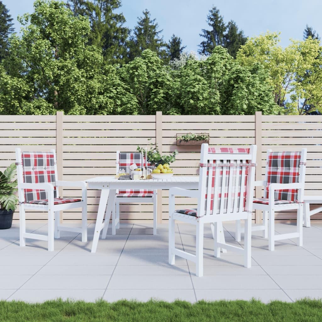 Coussin de chaise de jardin dossier bas lot de 4 contre l'inconfort des chaises