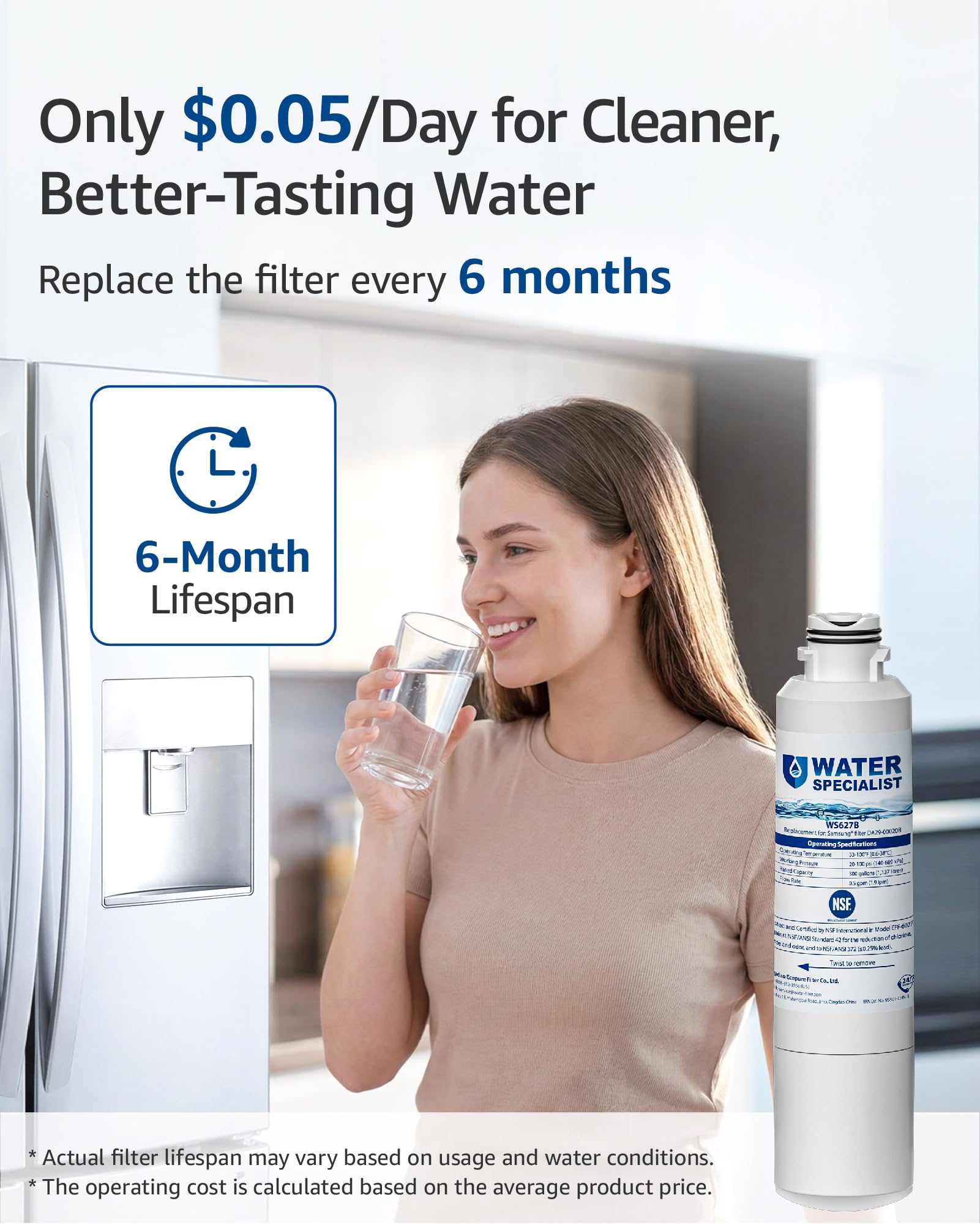 Samsung Refrigerator Water Filter - Pack of 3 -9 Samsung Refrigerator Water Filter - Pack of 3 -9