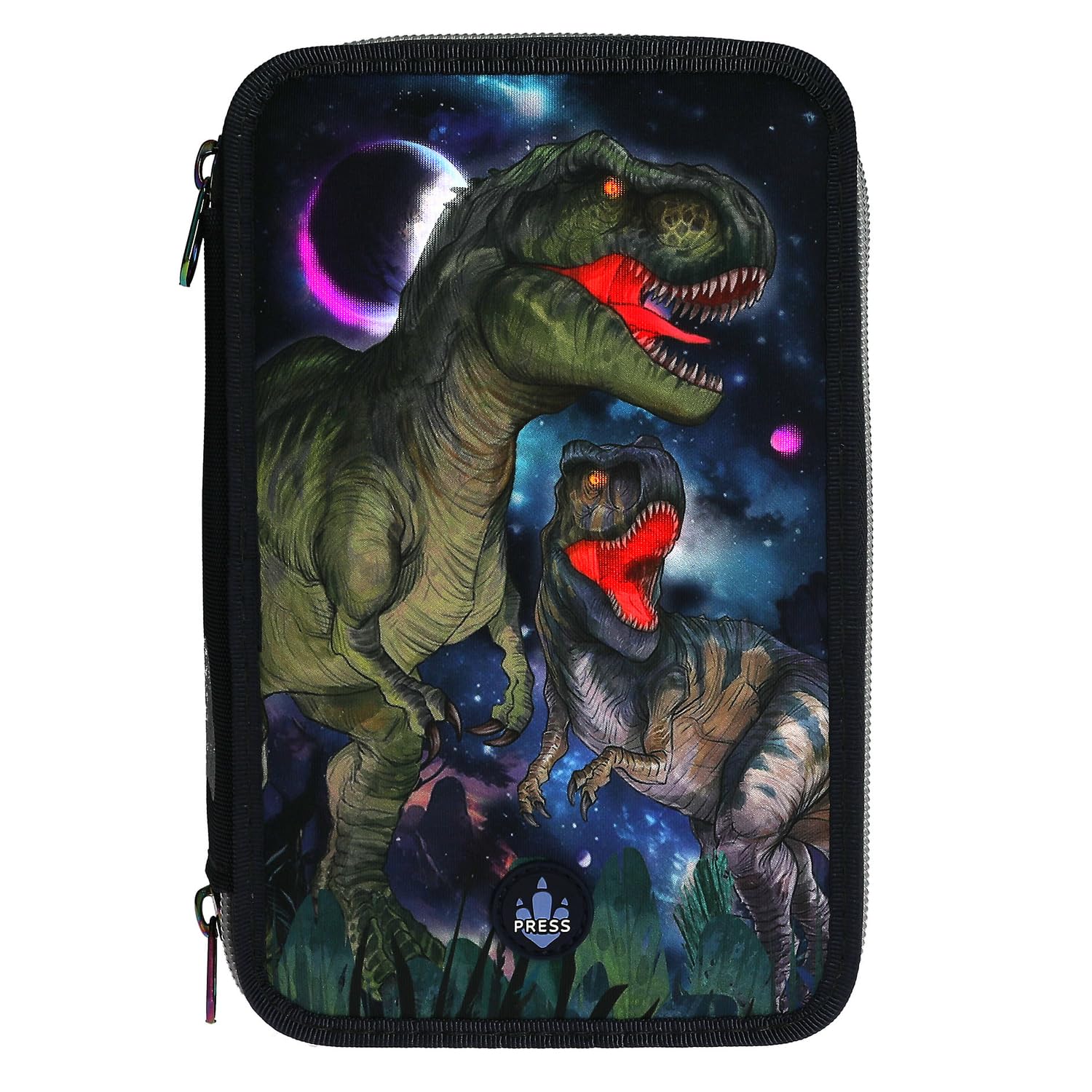 LEVLO Dino-Kosmetiktasche „I Like Dinosaurs“ – Lustige Baumwolltasche Für Make-up & Accessoires