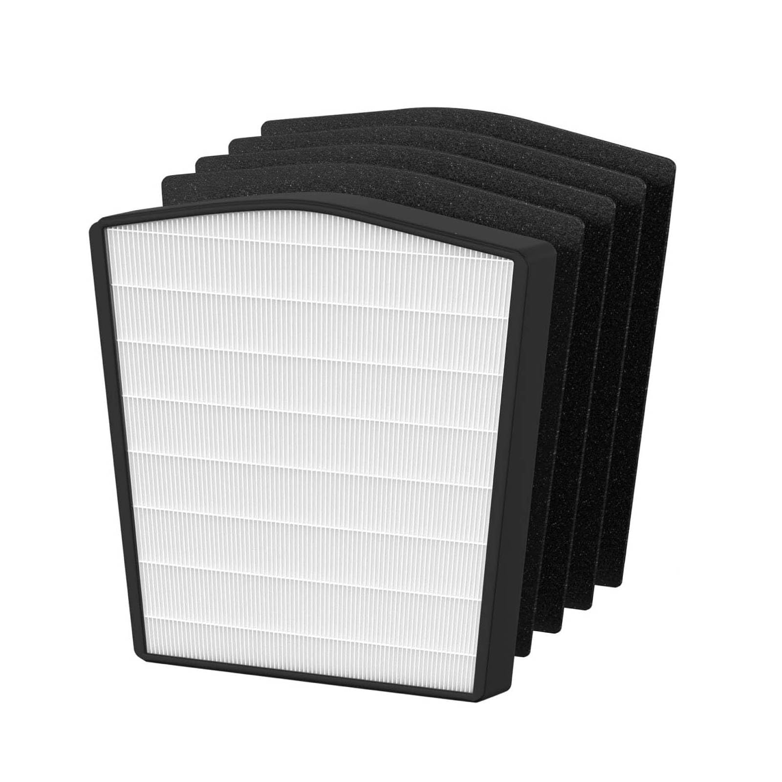 True HEPA Filter Replacement LP-HF550 Filter, Compatible with LivePure Bali Series LP550TH, LP560 Multi-Room Whole House Air Cleaner Purifier, Part Number LP550THP, 1 xHEPA Filter, 4 xCarbon Filte r