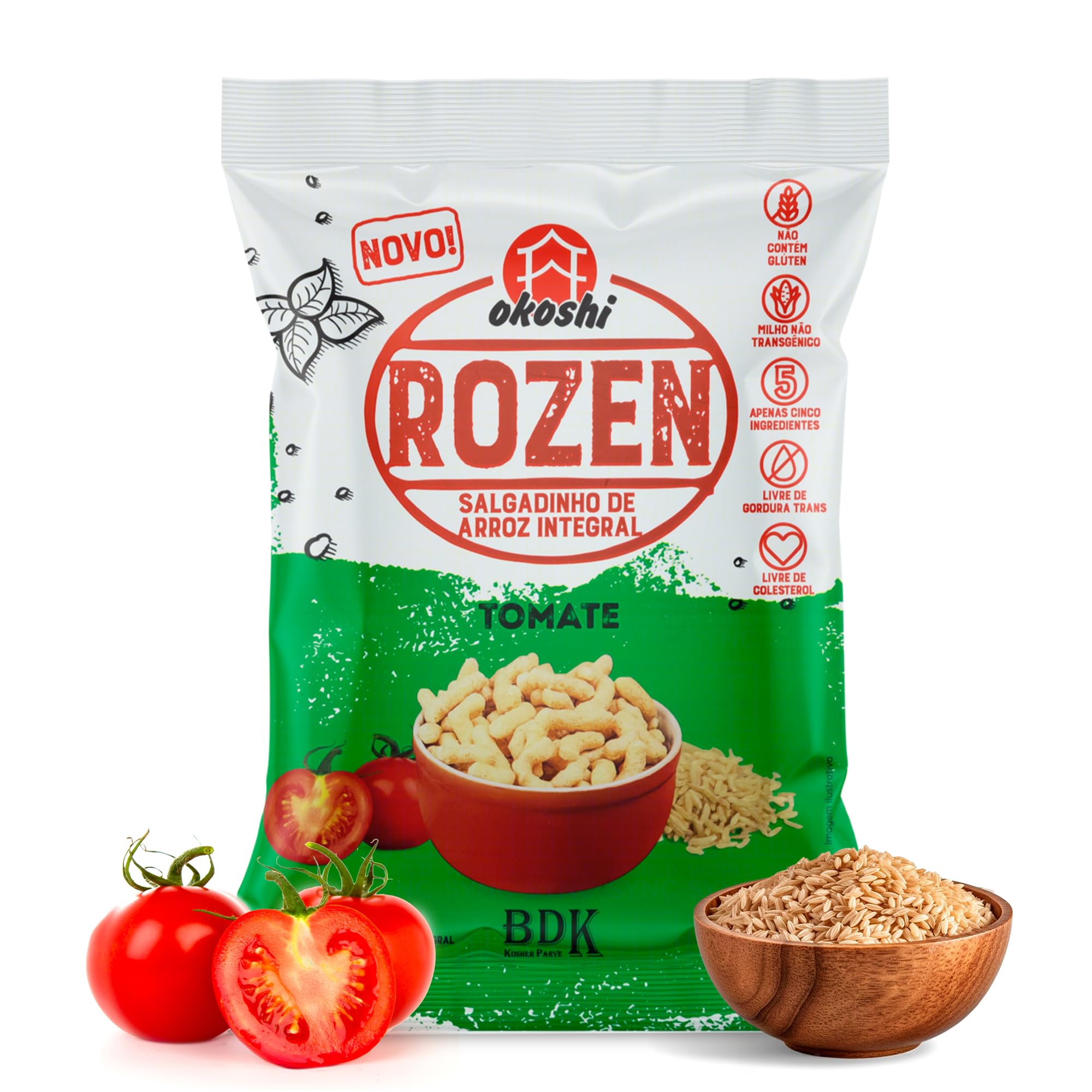 OKOSHI - Rozen de Tomate - Snacks Saudáveis de Baixa Caloria