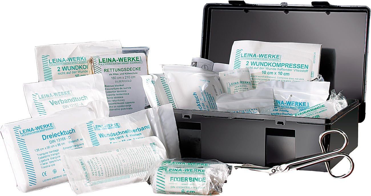 PEARL Verbandkasten Auto - DIN13164 (2022), 43 Teile, Inkl. Masken