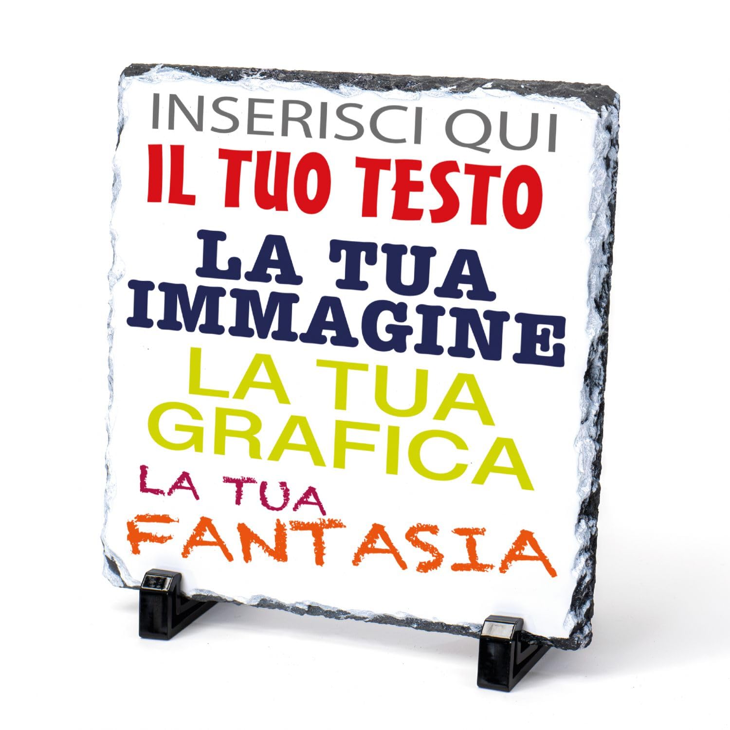 Gruppo Veneziano - Pietra Personalizzata , Personalizza ora la tua Pietra , in dotazione piedini per il supporto - 100% Made in Italy.