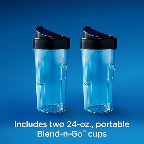 Miniatura 6 de Oster Combo de licuadora y procesador de alimentos con 3 ajustes para batidos, batidos y picar alimentos, incluye 2 tazas y tapas de 24 onzas, gris