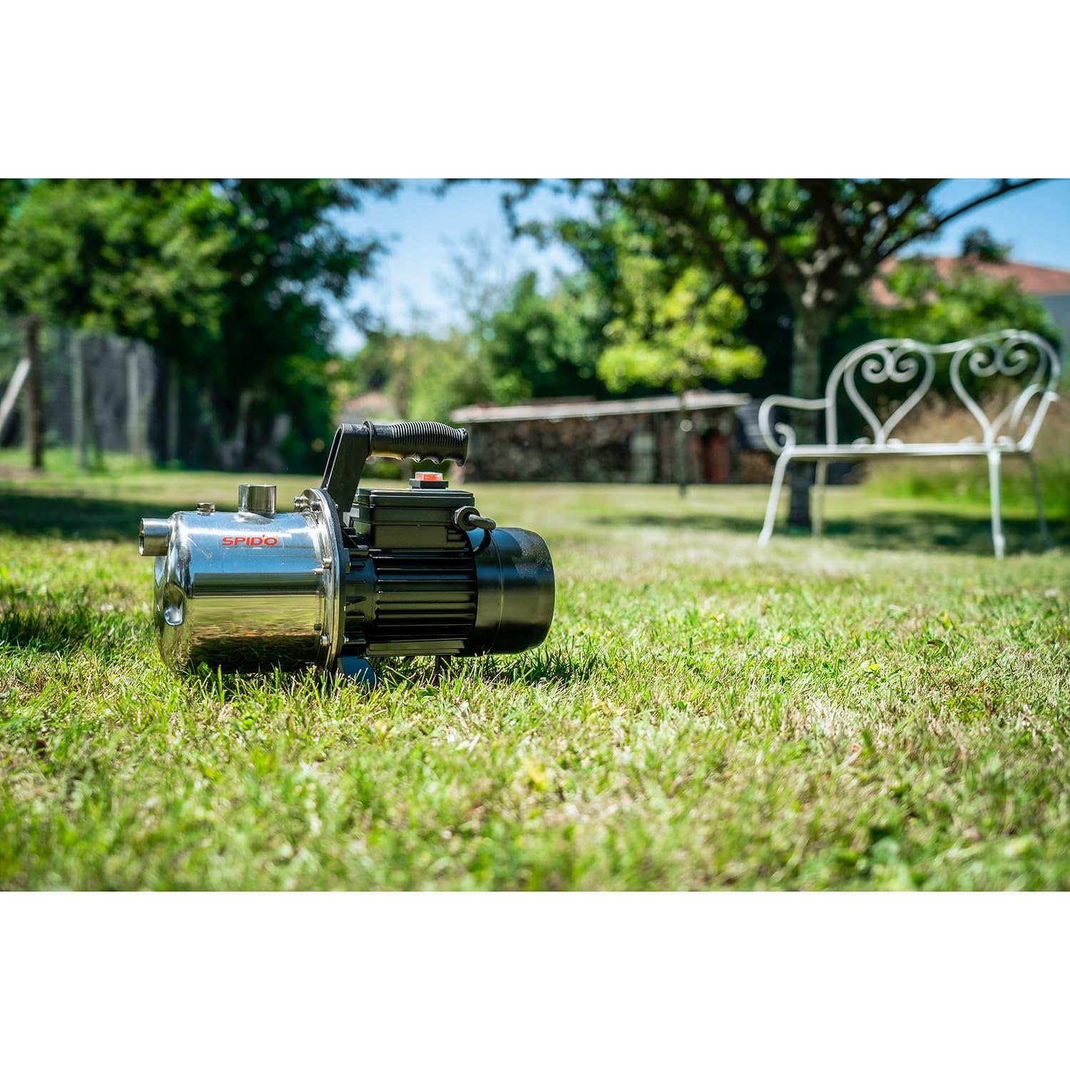 Pompe d’Arrosage Multicellulaire Spid’O Pro PLURINOX 1200 – 1200 W – Débit 6 m³/h – Pression 5,5 Bars – Corps Inox – Jardin jusqu’à 1500 m²