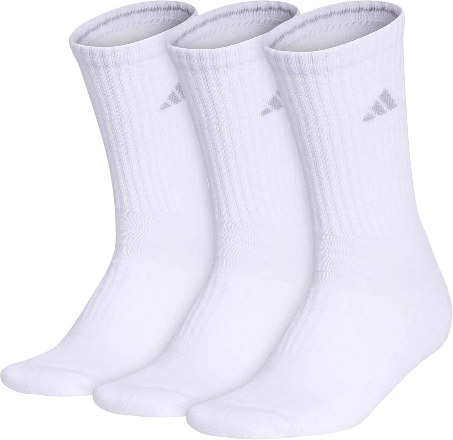 adidas womens Cushioned Crew Socks (3 Pairs) Durable & Comfortable