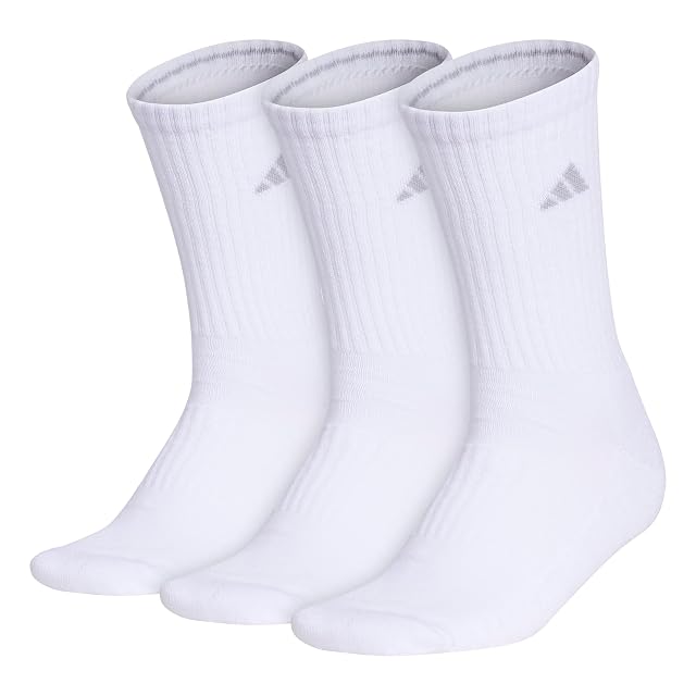 adidas Womens Cushioned Crew Socks 3 Pairs Durable Comfortable