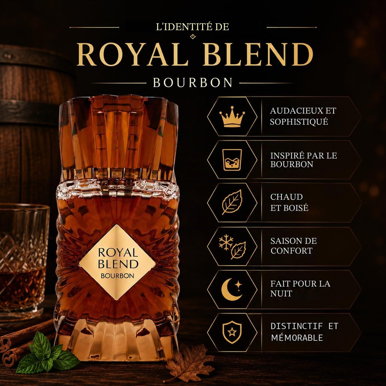 Eau de parfum Royal Blend Bourbon 100 ml - French Avenue