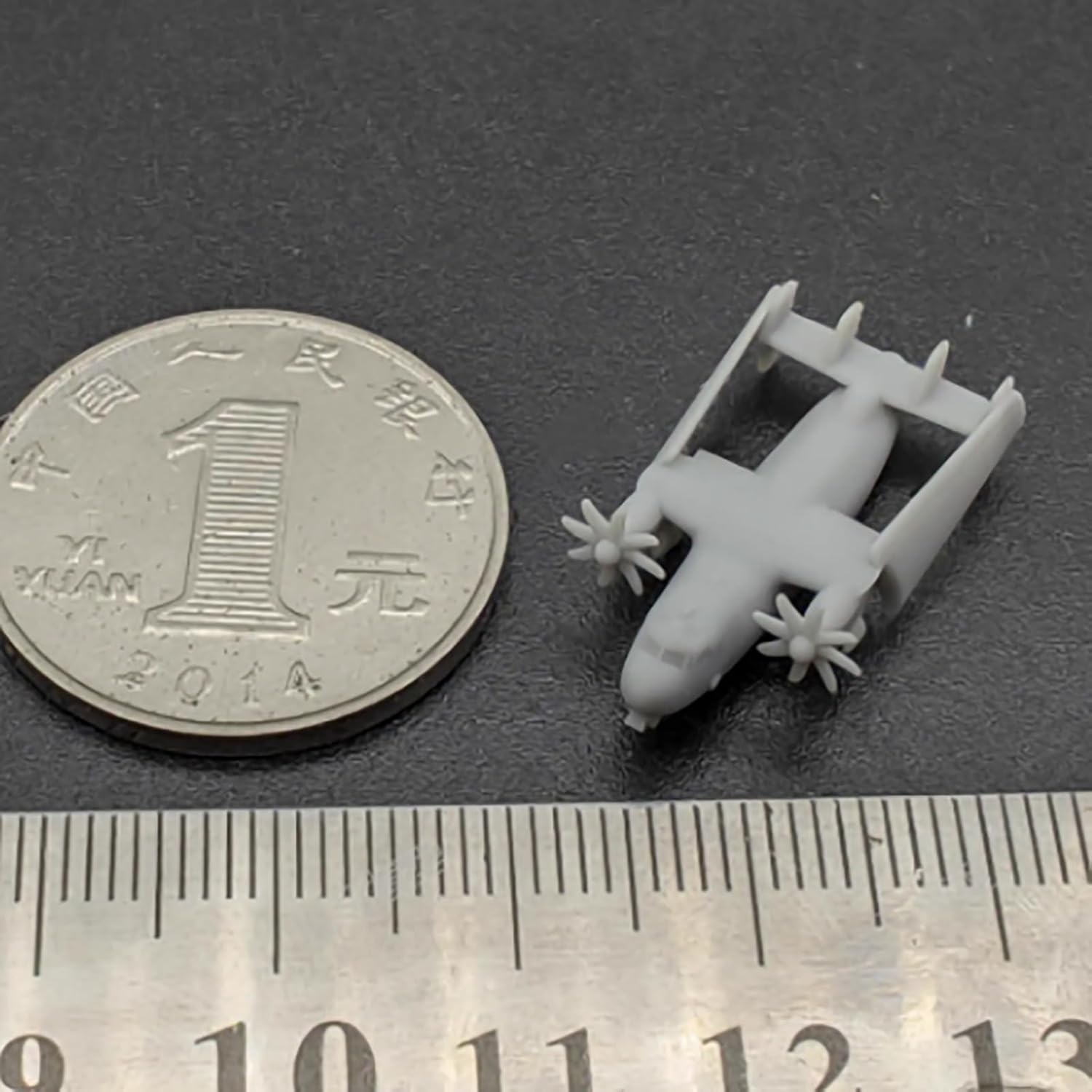 5PCS DIY Model Shipborne Transport Aircraft C-2A Greyhound 1/2000-1/350 Scale Folded Wing Transporting Goods Airplane Military Model for Display(1/350 (49mm))