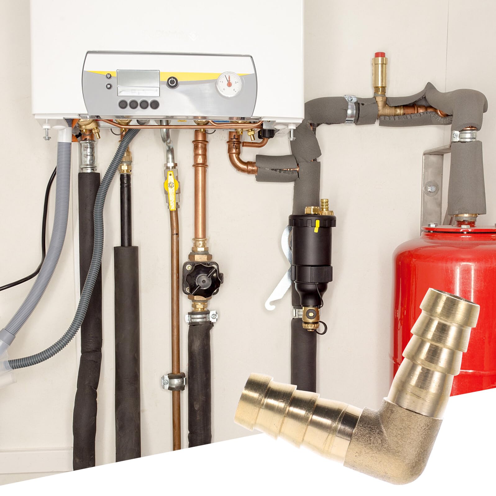 10 pezzi Raccordi Rame Gomito Pex per Riparazione Tubo Fittings Resistenti Corrosione Antigelo Compatibili con Sistemi Morsetti in Acciaio Installazione Facile e Sicura