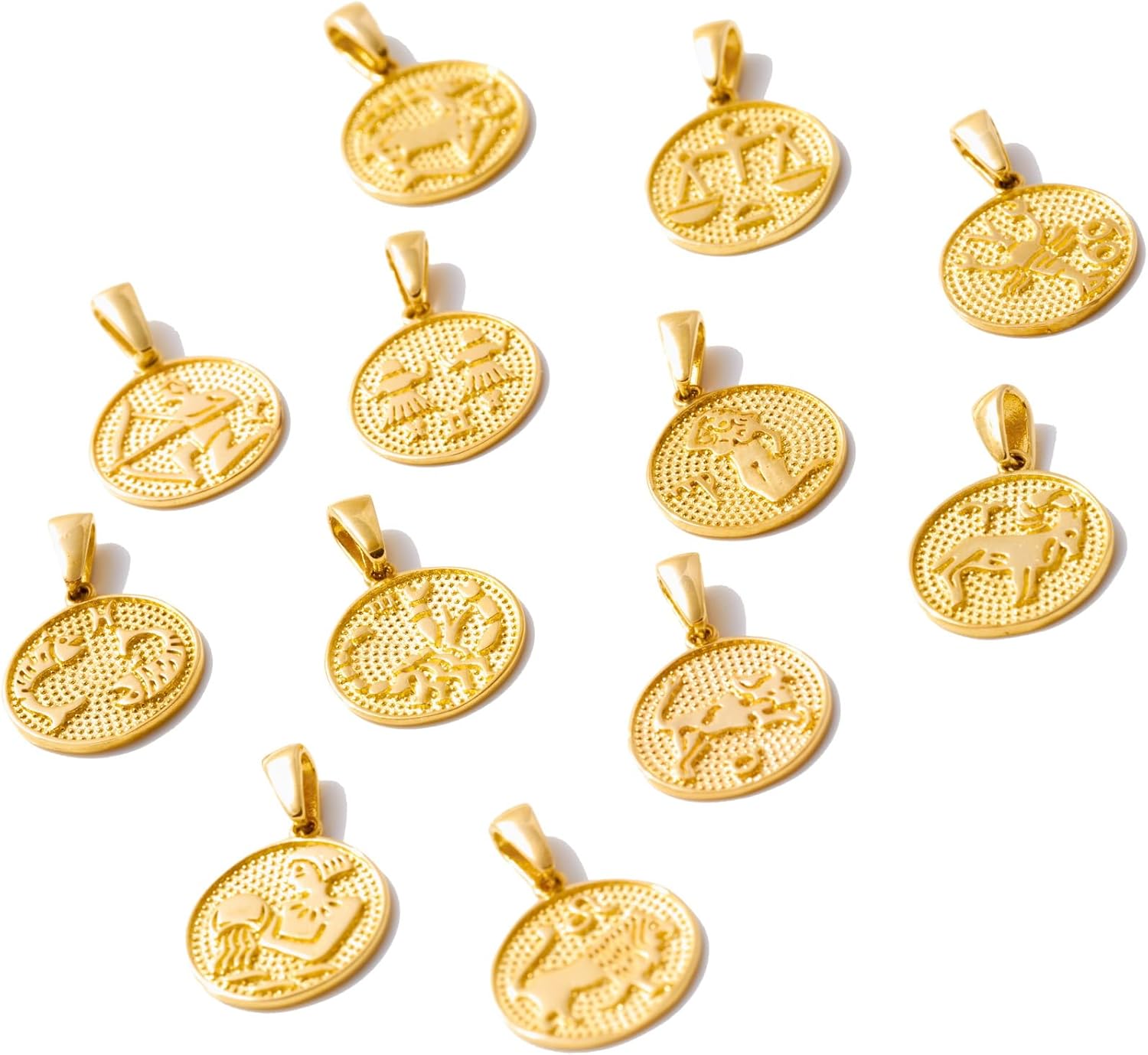 Gelin 14K Solid Gold Zodiac Sign Pendant for Women - Image 6