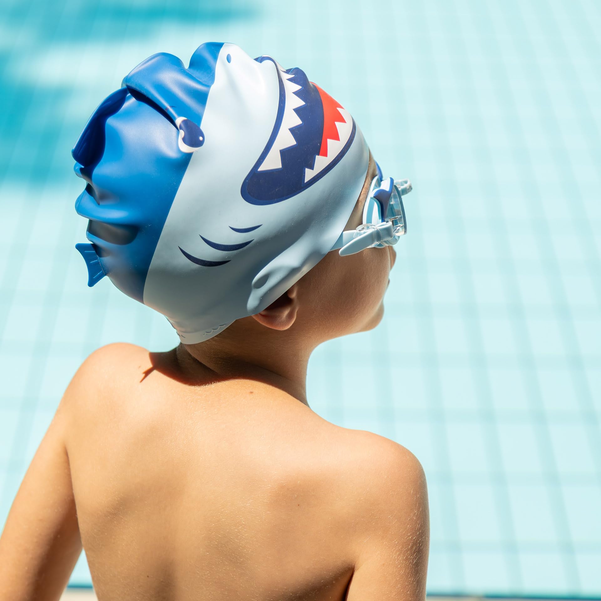 Legami - Gorro de natación, Gorro de natación Infantil, Niños de 4 a 10 años, Fácil de Llevar, Silicona, Gorro de natación, Buen Sellado